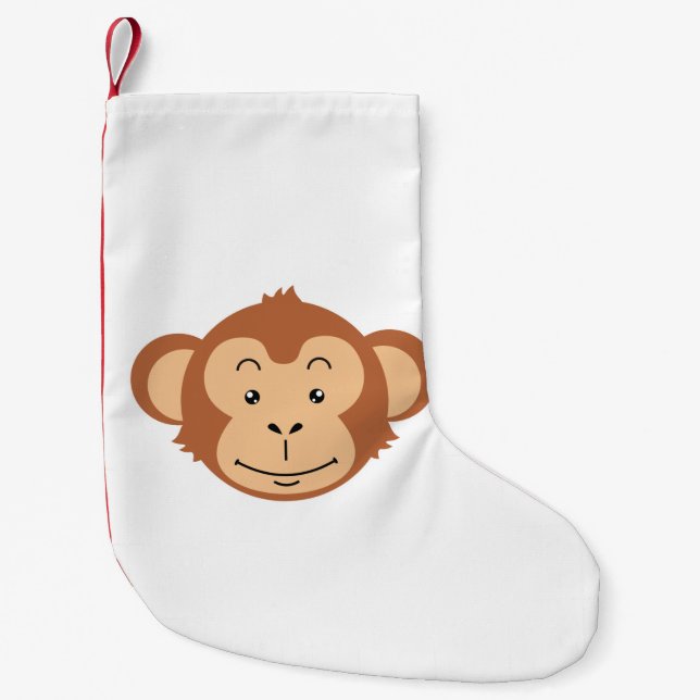 Monkey Face Small Christmas Stocking (Front)