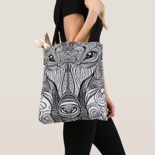 Monkey Face Tote Bag