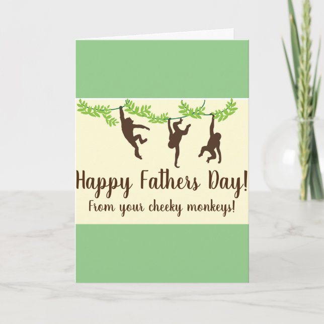 Monkey Fathers Day Card | (Front)