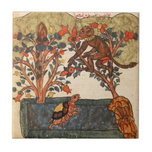 Monkey Fig Tree Indian Renaissance Ceramic Tile