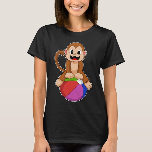 Monkey Fitness Gymnastics Sports T-Shirt (Front)