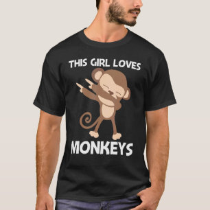 Monkey For Girls Mum Ape Zoo Wild Animal 1 T-Shirt