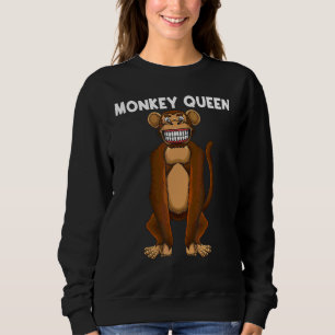 Monkey For Women Girls Primate Animal Monkey Sweatshirt