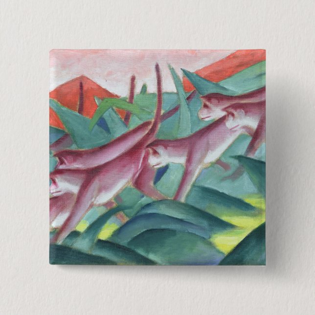 Monkey Frieze, 1911 15 Cm Square Badge (Front)