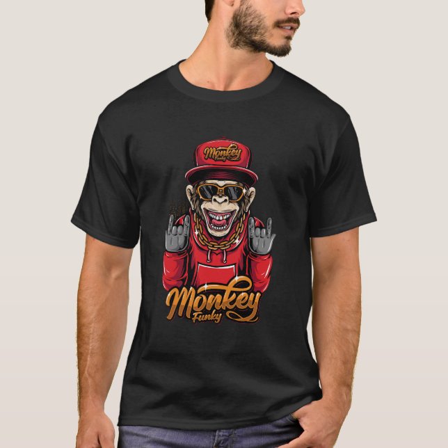 Monkey Funky Graphic T-Shirt (Front)