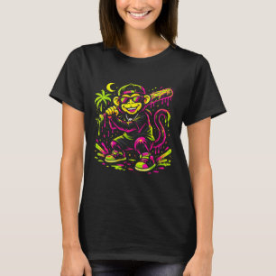 Monkey Funny Animals Baseball Drip Kids Youth Boys T-Shirt
