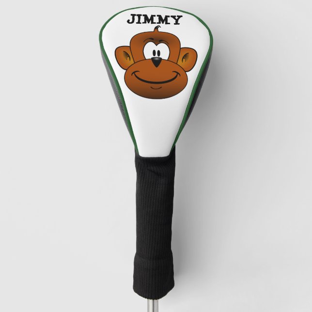 MONKEY FUNNY PERSONALIZED GOLF DRIVER COVER (Front)