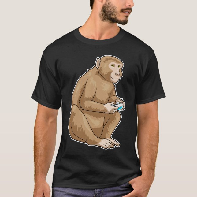 Monkey Gamer Controller T-Shirt (Front)