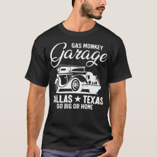Monkey Garage Gas Station Blood Sweat And Beers T-Shirt