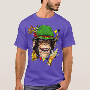 Monkey Germany Oktoberfest Party Beer Fest Ape Mon T-Shirt