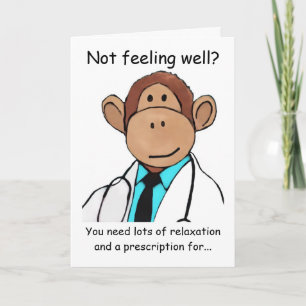Monkey Get Well card