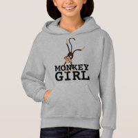 MONKEY GIRL FUNNY GIRLS KIDS T-SHIRT