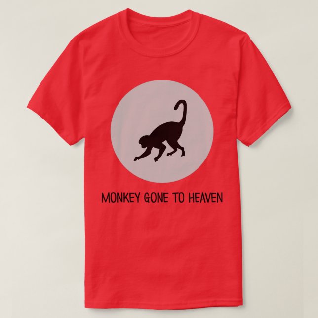 Monkey Gone To Heaven black T-Shirt (Design Front)