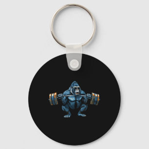 Monkey Gorilla Bodybuilding Muscles Fitness Gym 1 Key Ring