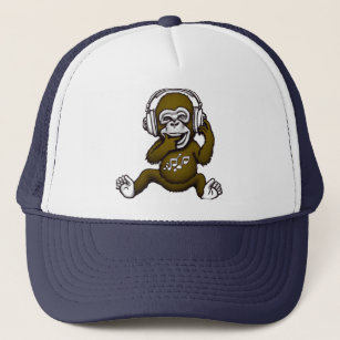 Monkey Grooves to the Beat: A Musical Adventure Trucker Hat