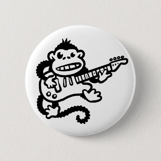 Monkey Guitar button (Front)