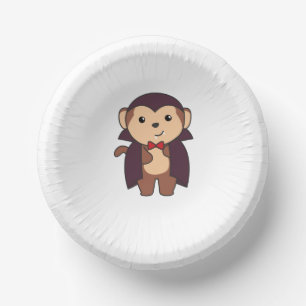 Monkey Halloween Cute Devil Kids Vampire Costume Paper Plate