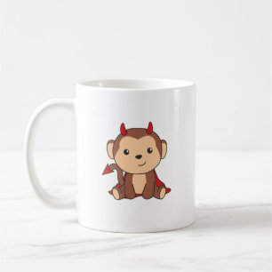 Monkey Halloween Cute Devil Kids Witches Costume Coffee Mug