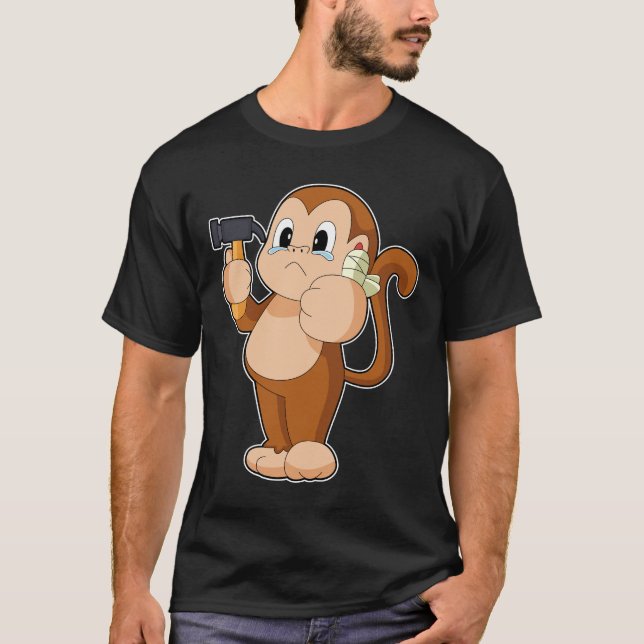 Monkey Handyman Hammer T-Shirt (Front)