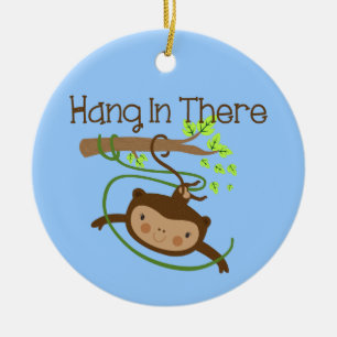 Monkey Hang in There Ceramic Tree Decoration