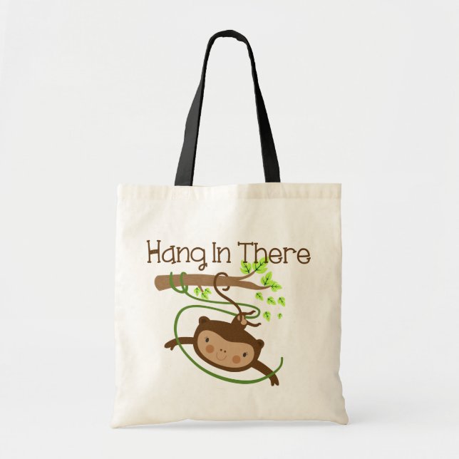 Monkey Hang in There Tote Bag (Front)