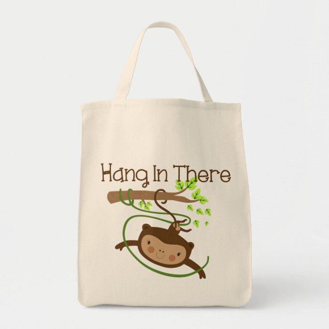 Monkey Hang in There Tote Bag (Front)