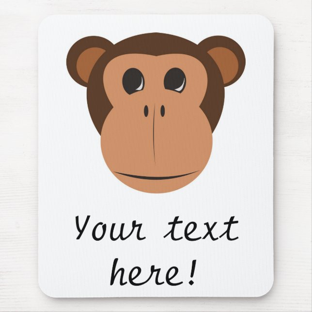 Monkey head cartoon mouse pad (Front)