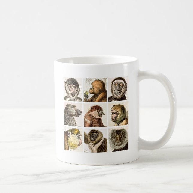 Monkey Head COLLAGE - Coffee Mug (Right)