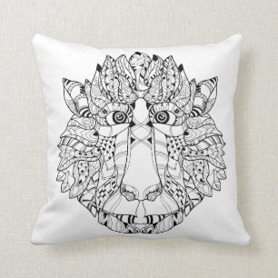 Monkey Head Doodle Cushion
