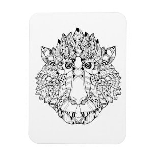 Monkey Head Doodle Magnet