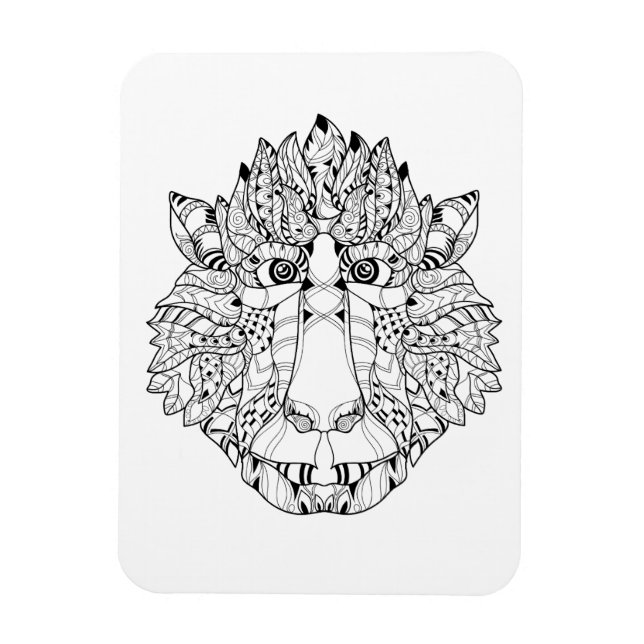 Monkey Head Doodle Magnet (Vertical)