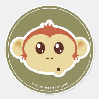 Monkey head sticker
