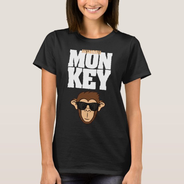 Monkey Head With Sunglass Monkey T-Shirt (Front)