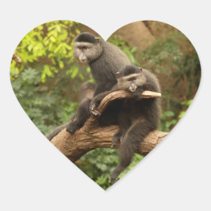 Monkey Heart Sticker