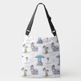  “Monkey-Hippos” All-Over Pint Baby Tote Bag