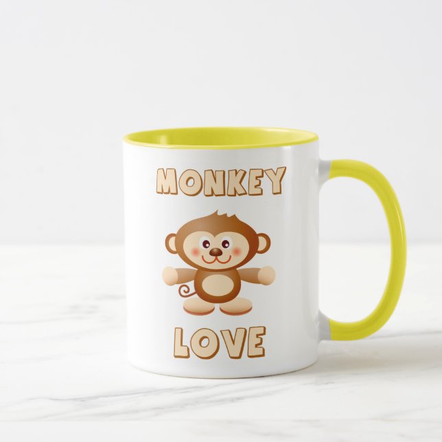 Monkey Hugs & Love Mug (Right)