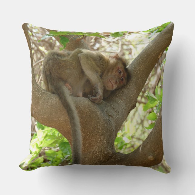 Monkey - I am sooo tired Cushion (Front)