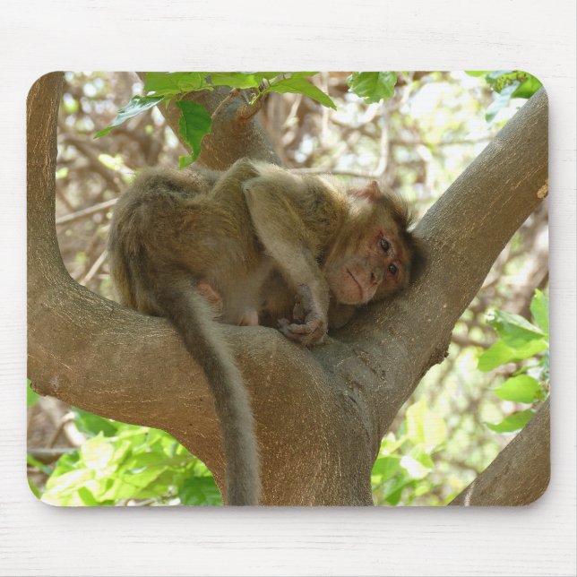Monkey - I am sooo tired Mouse Pad (Front)