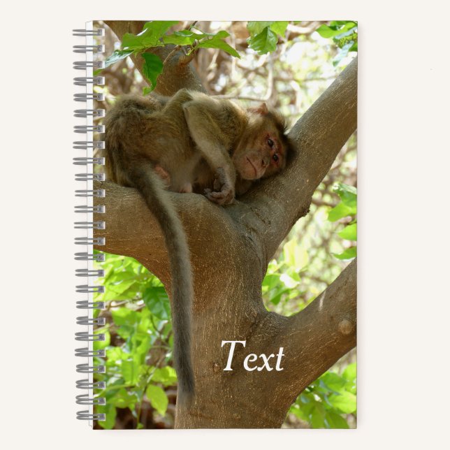 Monkey - I am sooo tired Notebook (Front)
