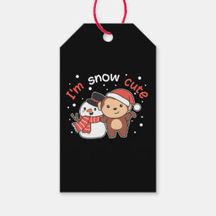 Monkey I Love You Snow Much Snowman Pun Gift Tags
