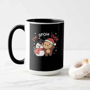 Monkey I Love You Snow Much Snowman Pun Mug