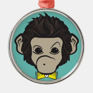 monkey identica metal ornament