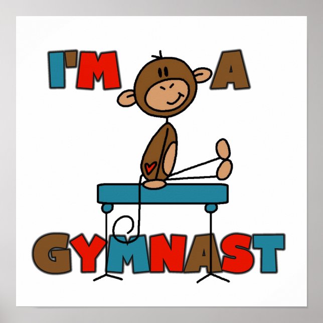 Monkey I'm a Gymnast Poster (Front)