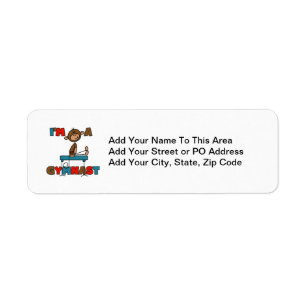 Monkey I'm a Gymnast Return Address Label