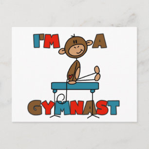 Monkey I'm a Gymnast T-shirts and Gifts Postcard