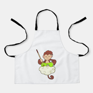 Monkey in Cross legged on Clouds Apron
