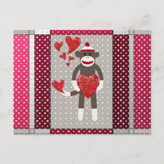 Monkey in love. postcard