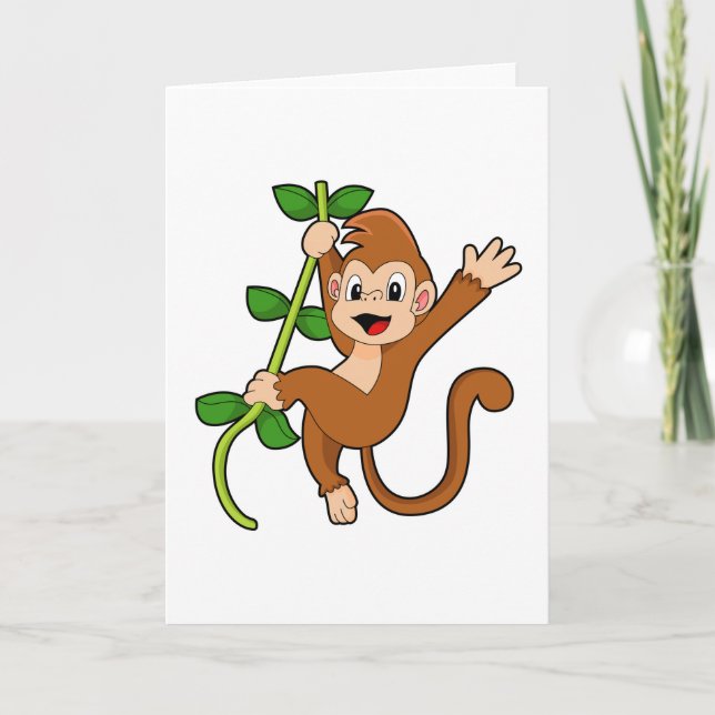 Monkey in the Jungle Card (Front)