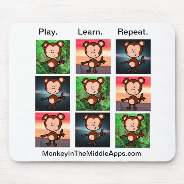 Monkey in the Middle Apps mousepad (Front)