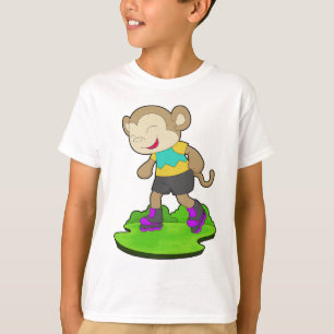 Monkey Inline skating Inline skates Sports T-Shirt
